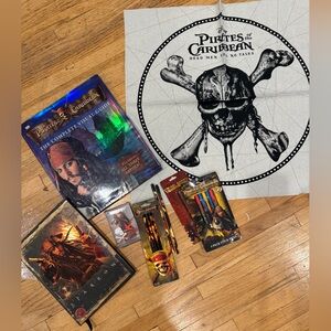 Disney pirates of the Caribbean movie merchandise bundle - notebook, bandana pen